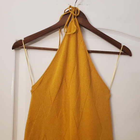 Free People Kristy Sweater Dress Fade Yellow L NWT - Picture 3 of 10